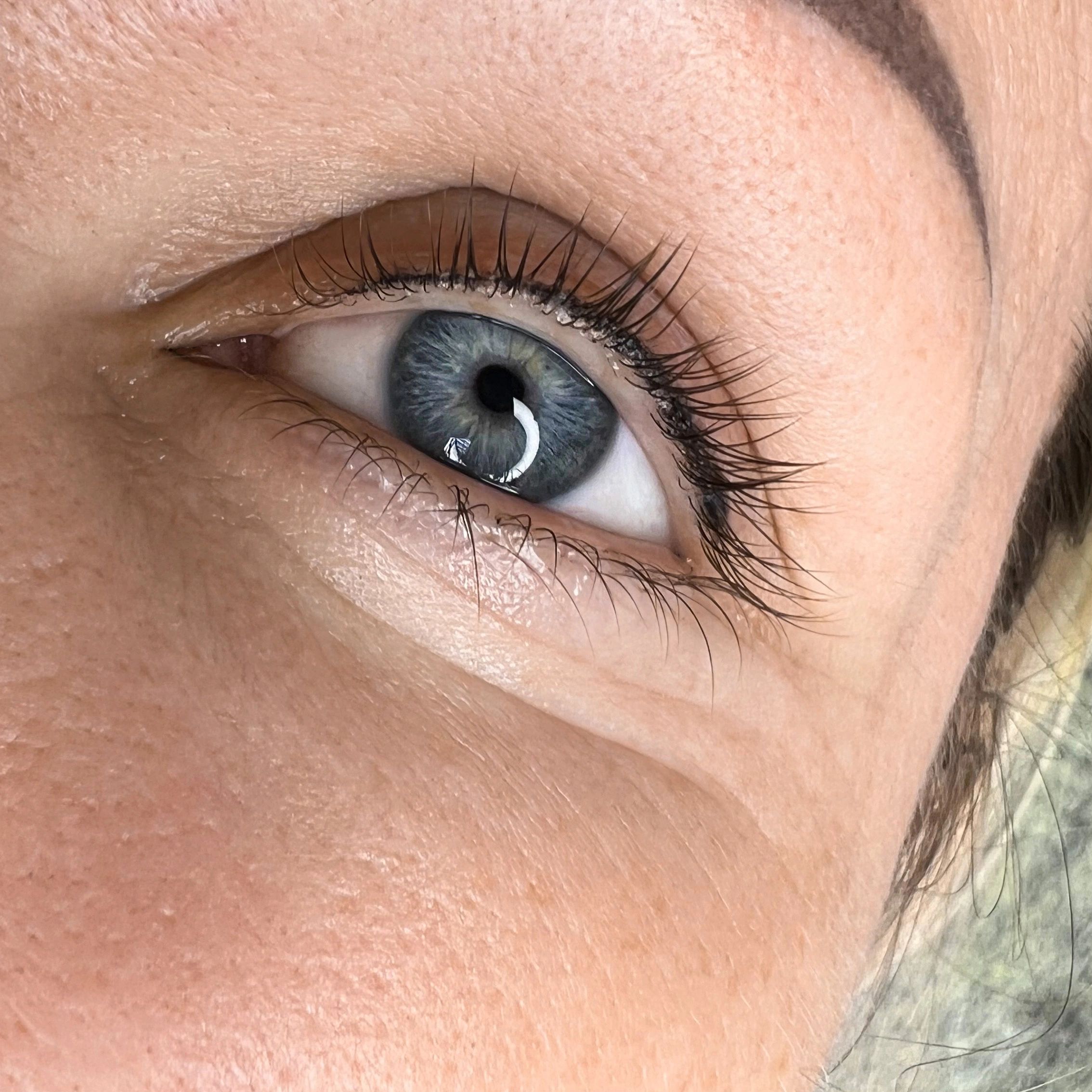 Eyeliner and lash line detail close-up